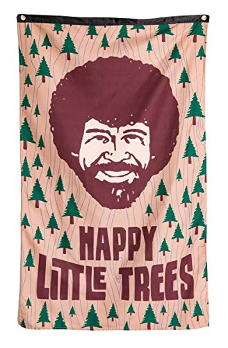 Bob Ross Happy Little Trees Tapestry Wall Banner - 30" x 50"
