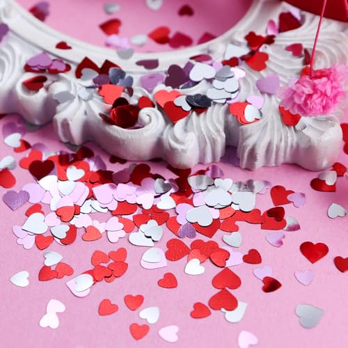 SeBneny Valentine Heart Chunky Glitter Holographic Nail Sequins