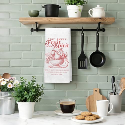 Fruit of The Spirit Kitchen Hand Towel, Galatians 5:22-25 Scripture Gift