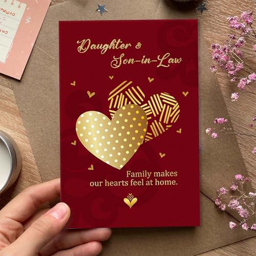 Daughter and Son-in-Law Anniversary Card - Heartfelt Wedding Gift