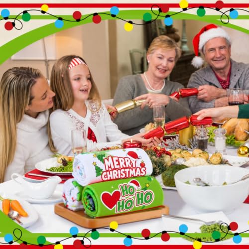 Christmas Kitchen Towels Set - Lime Green Holiday Dish Towels 6 Pack