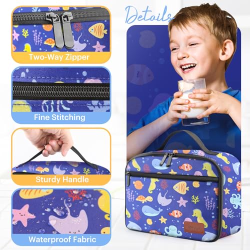 Modern Insulated Lunch Bag for Men & Women - Large Capacity Cooler Tote