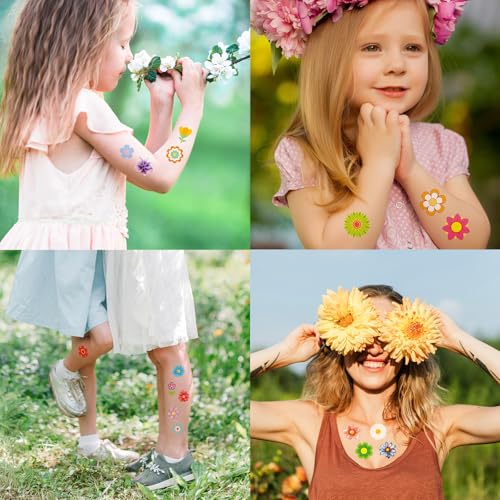 Ceiba Tree Floral Temporary Tattoos 100-Pack Spring Party Favors
