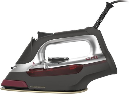 CHI Steam 2-in-1 Steam Iron | Vertical Garment Steamer with Targeted SteamShot - 1200 Watts, Titanium Soleplate