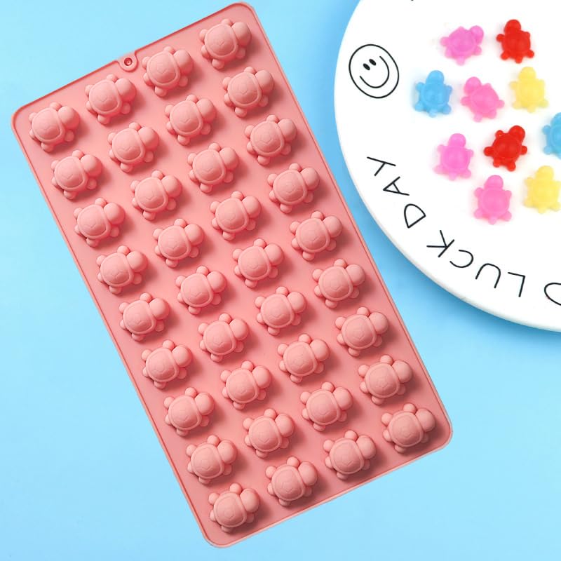 Ahorasky Mini Turtle Silicone Mold - 72-Cavity Gummy Candy & Chocolate Tray