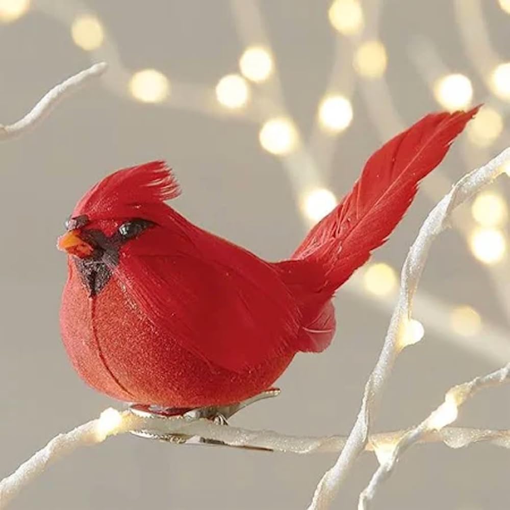 RAZ Imports - 4 Inch Red Cardinal Clip on Bird
