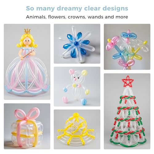 LovesTown 100PCS Clear 260 Twisting Balloons for Animal Crafts
