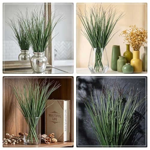 15.7" Artificial Grass Plant - 10 Pcs Realistic Faux Greenery for Indoor & Outdoor Decor