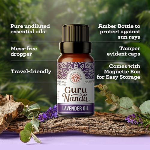 GuruNanda Essential Oils Set - 6 Pack (10mL Each) for Aromatherapy & DIY