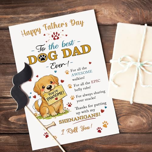 Funny Father's Day Card for Dog Dad - 'I Ruff You' Design