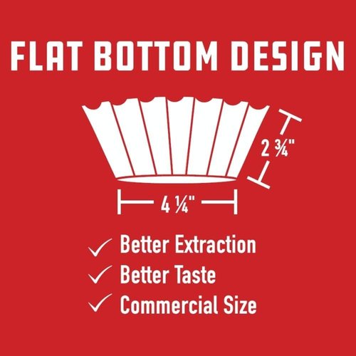 Big Joe® Large Coffee Filters - Extra Tall Walls Prevent Overflow | 500 Count, 9¾" Diameter, Made in USA
