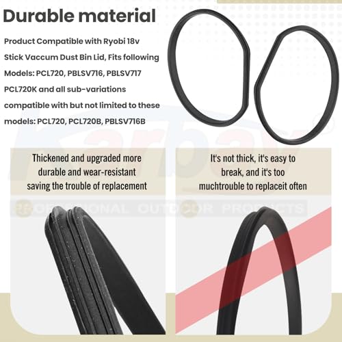 Replacement Wheels and Gasket for Ryobi 18V Cordless Vacuum