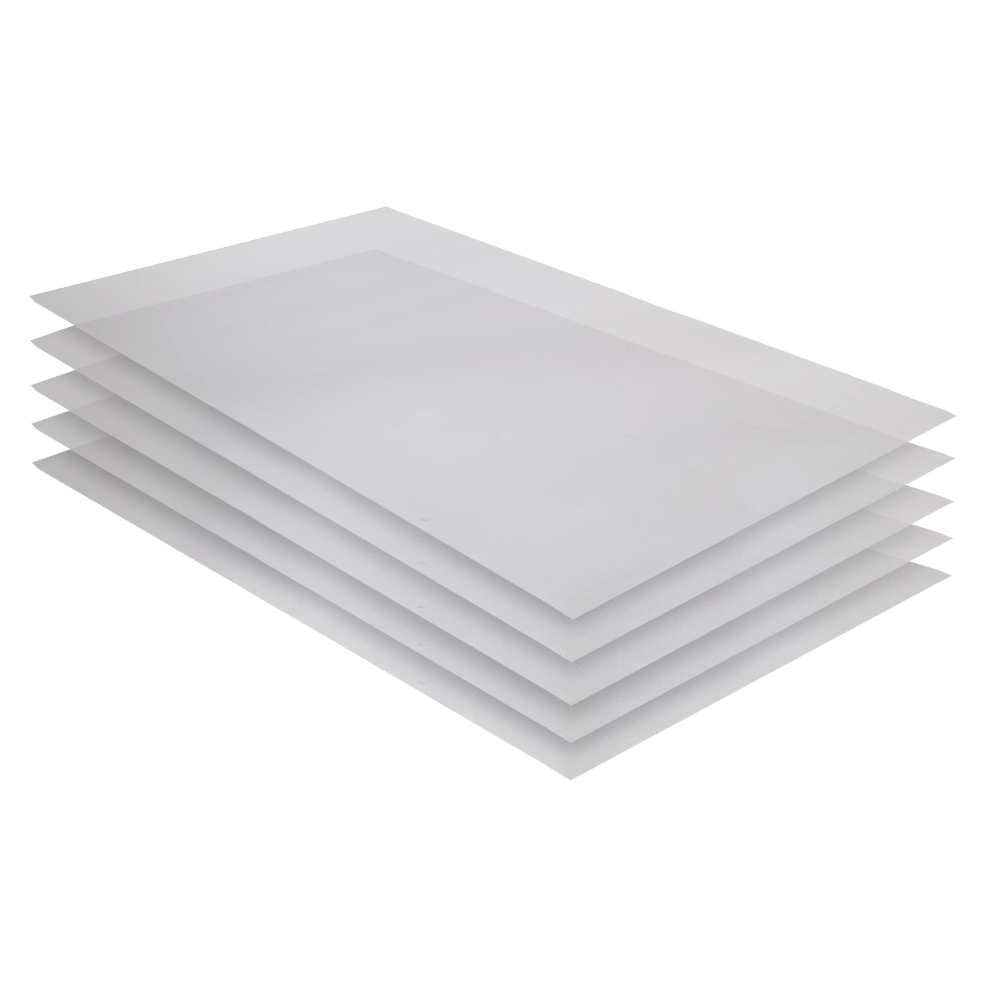 RESILIA Industrial Shelf Liner Set for Wire Shelving – 5 Pack, 24” x 48” Heavy Duty Waterproof Liners, Custom Fit Clear Plastic Vinyl Covers for Kitchen, Bathroom, Pantry, & Garage Rack, Made in USA