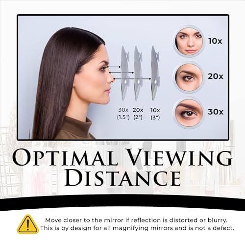 MIRRORVANA 30X Magnifying Makeup Mirror with Suction Cup - 6" Chrome