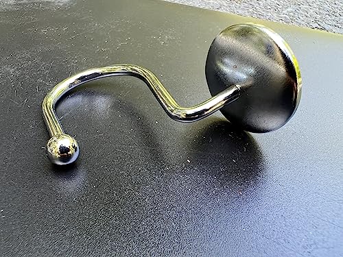 Tike Smart PerfectFit Shower Curtain Hooks - 12 Pack, Chrome & Clear Rose Cut Gem