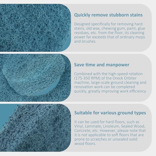 12" Blue Scrub Pad Replacement for Oreck Orbiter & Ultra Orbiter