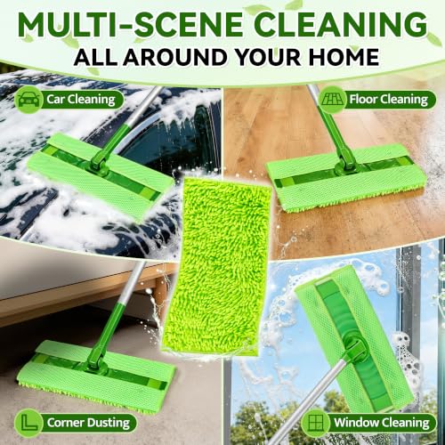 FIXSMITH Reusable Mop Pads for Swiffer Sweeper - 8 Pack Microfiber Refills