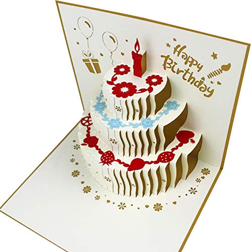 3D Pop Up Birthday Card with Envelope | Laser Cut Design