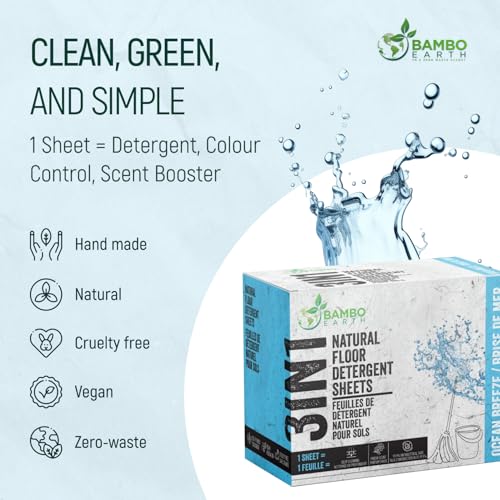 30 Pcs Natural Floor Cleaner Sheets - Eco-Friendly & Mess-Free