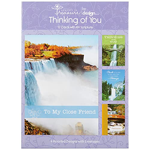 Thinking of You Boxed Card Set with KJV Scripture - Waterfalls