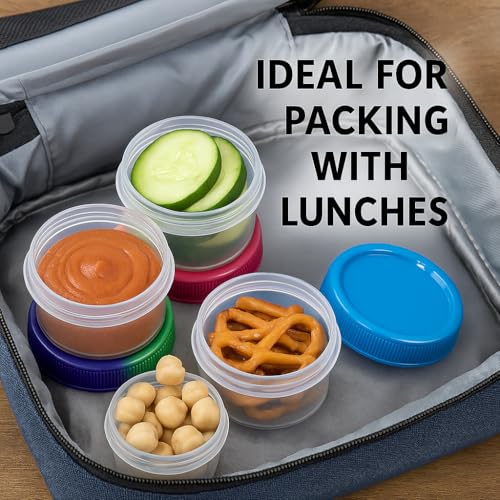Leakproof Mini Condiment Cups 4-Pack – 1.18 oz BPA-Free Containers