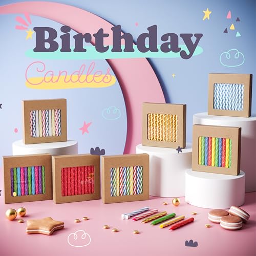 Party Solids 24-Pack Primary Color Birthday Candles - 2.5"