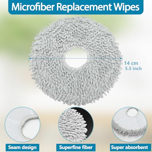 KGC 6-Pack Microfiber Mop Pads for Dreame L10s, L10, X40, X30 Ultra