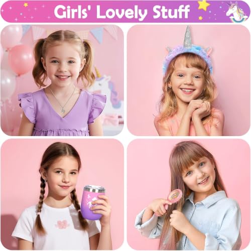 Unicorn Gift Set for Girls Ages 6-10 - Plush Diary, LED Star Pillow & More