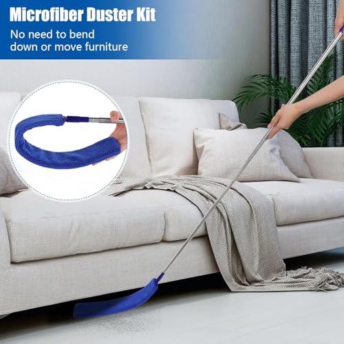 Retractable Gap Dust Cleaner Brush with Microfiber Cloths