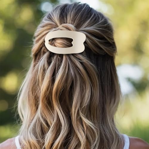 DANRENPANG 4 PCS Flat Claw Clips, Large Lay Flat Hair Clips for Thick and Thin Hair