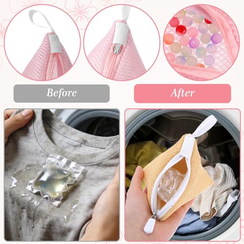 4-Pack Small Mesh Laundry Pod Bags - Anti-Sticking Organizers