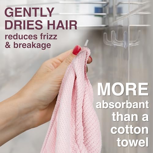 Expressions Pink Microfiber Hair Towel - Ultra-Absorbent & Frizz-Free