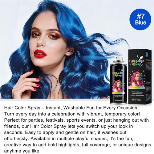 REBODUM Blue Temporary Hair Color Wax 4.06 oz – Washable Hair Pomade