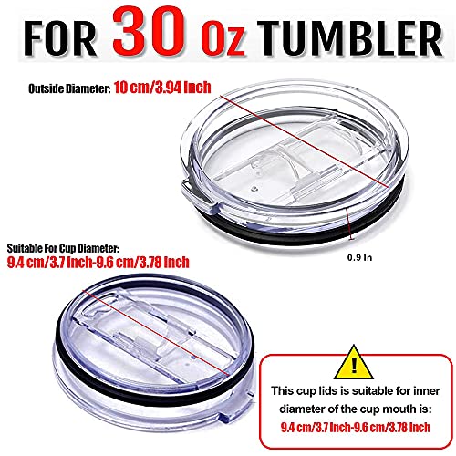 30 oz Spillproof Tumbler Replacement Lids for YETI, Ozark Trail & More – 2 Pack