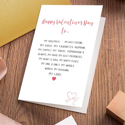 Heartfelt Valentine's Day Card for Husband - Romantic Poem