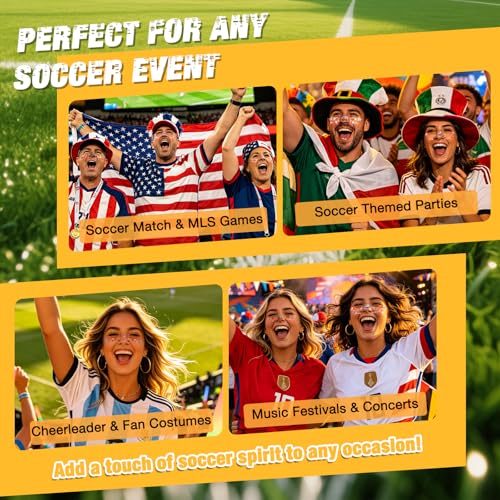 World Cup Watercolor Temporary Tattoos, Waterproof Football Face Stickers