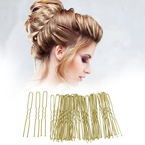 Tbestmax 300 Pcs U-Shaped Hair Bobby Pins 2.8 Inch Gold Hair Grips