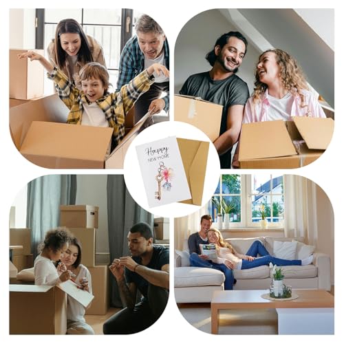 New Home Card with Envelope - Housewarming Invitation Greeting Card