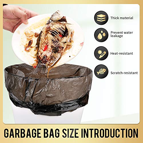 SWIHELP 4 Gallon Trash Bags - 100 Count Small Garbage Bags with Handles