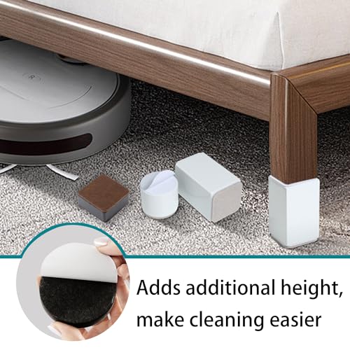 AUXBC 2.36-Inch Self-Adhesive Furniture Risers - 0.65-Inch Height, 4-Pack