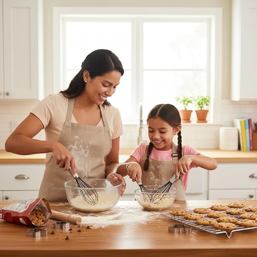 Farberware Professional Silicone Mini Whisk Set, 2-Piece Black Heat-Resistant