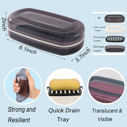 Large Travel Shampoo Bar Holder with Drainage Layer