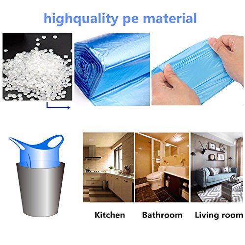 4 Gallon Colorful Handle Tie Trash Bags - 100 Count for Home & Office