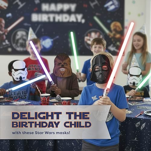 Star Wars Party Masks - Officially Licensed Birthday Decorations