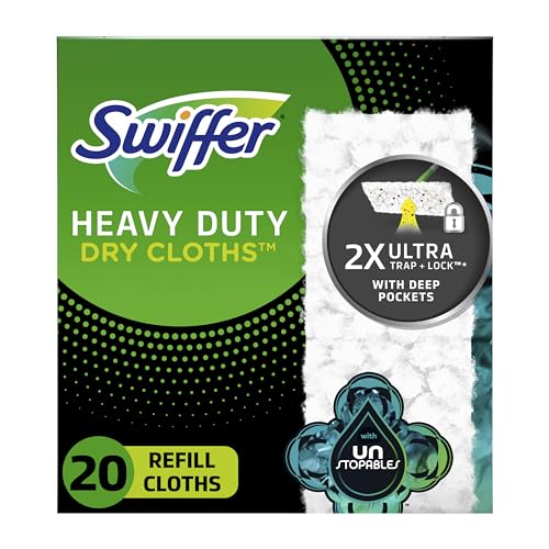 Swiffer Heavy Duty Dry Cloth Refills with Unstopables Fresh Scent - 20 Count