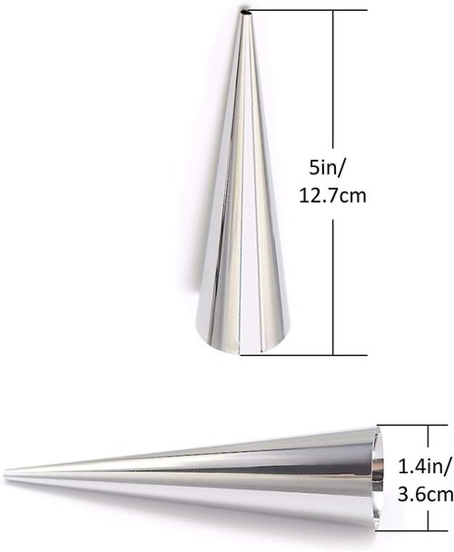 FantasyDay Non-Stick Cream Horn Molds - 5 Inch Stainless Steel Cannoli Tubes Kit, Pack of 20