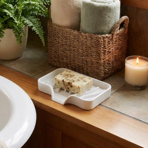 Silicone Soap Holder 3-Pack - Self-Draining Non-Slip Tray