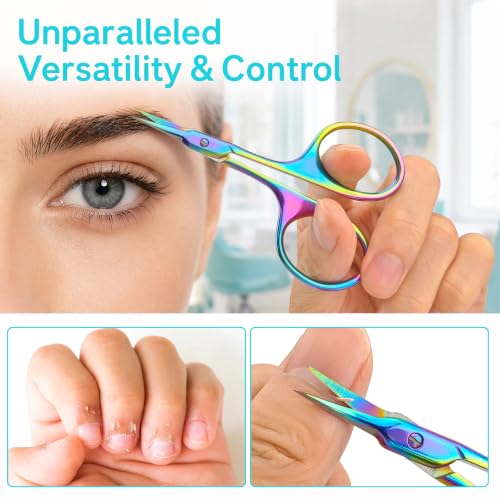 Cuticle Scissors - Extra Fine Curved Tip Stainless Steel Nail Scissors