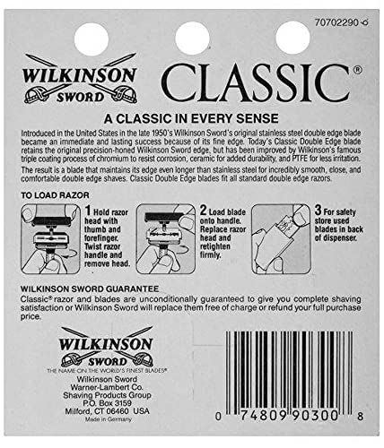 Wilkinson Sword Classic Double Edge Razor Blades 10 Pack