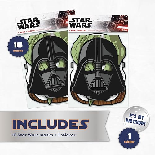 Star Wars Party Masks - Officially Licensed Birthday Decorations